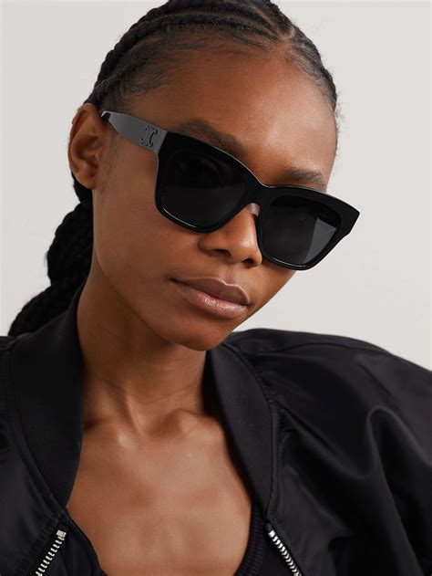 celine triomphe square acetate sunglasses|TRIOMPHE 13 SUNGLASSES IN ACETATE .